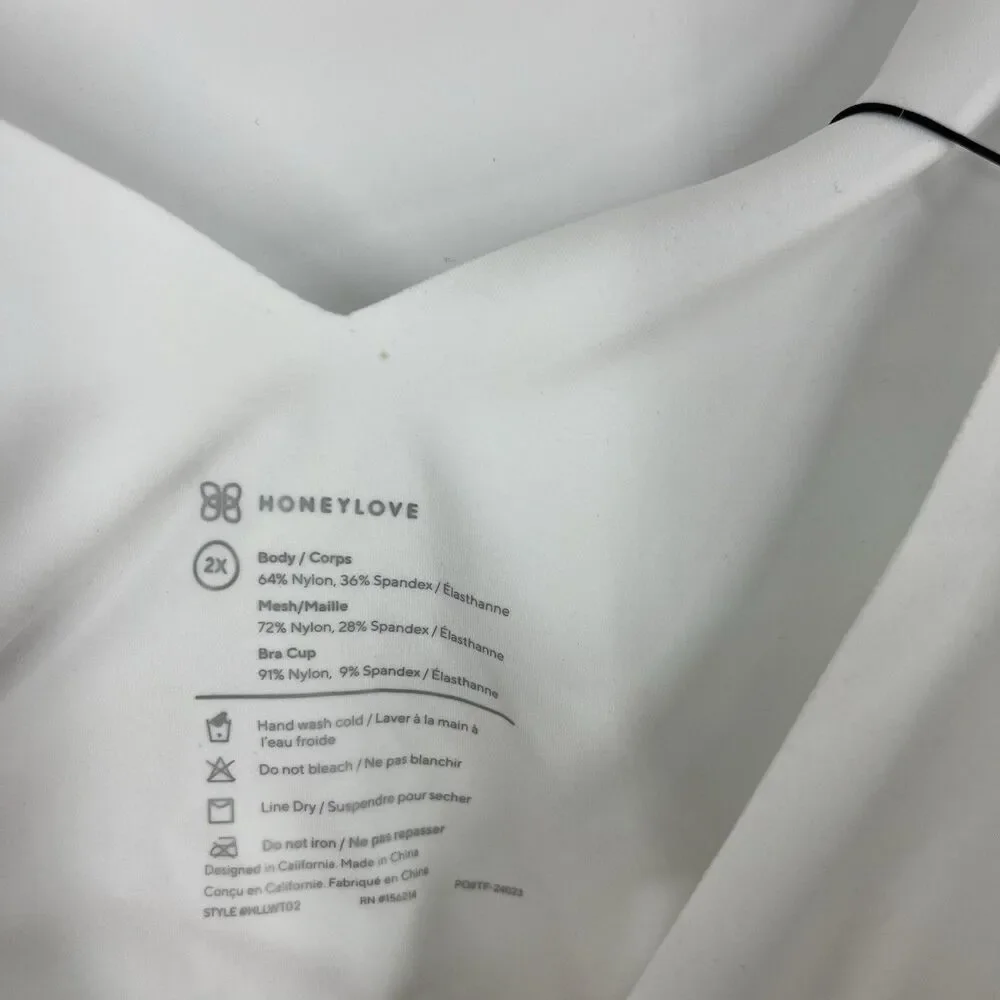 Honeylove LiftWear Tank Top Size 2X Astral White Shaping Smoothing Wireless Lift